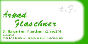 arpad flaschner business card